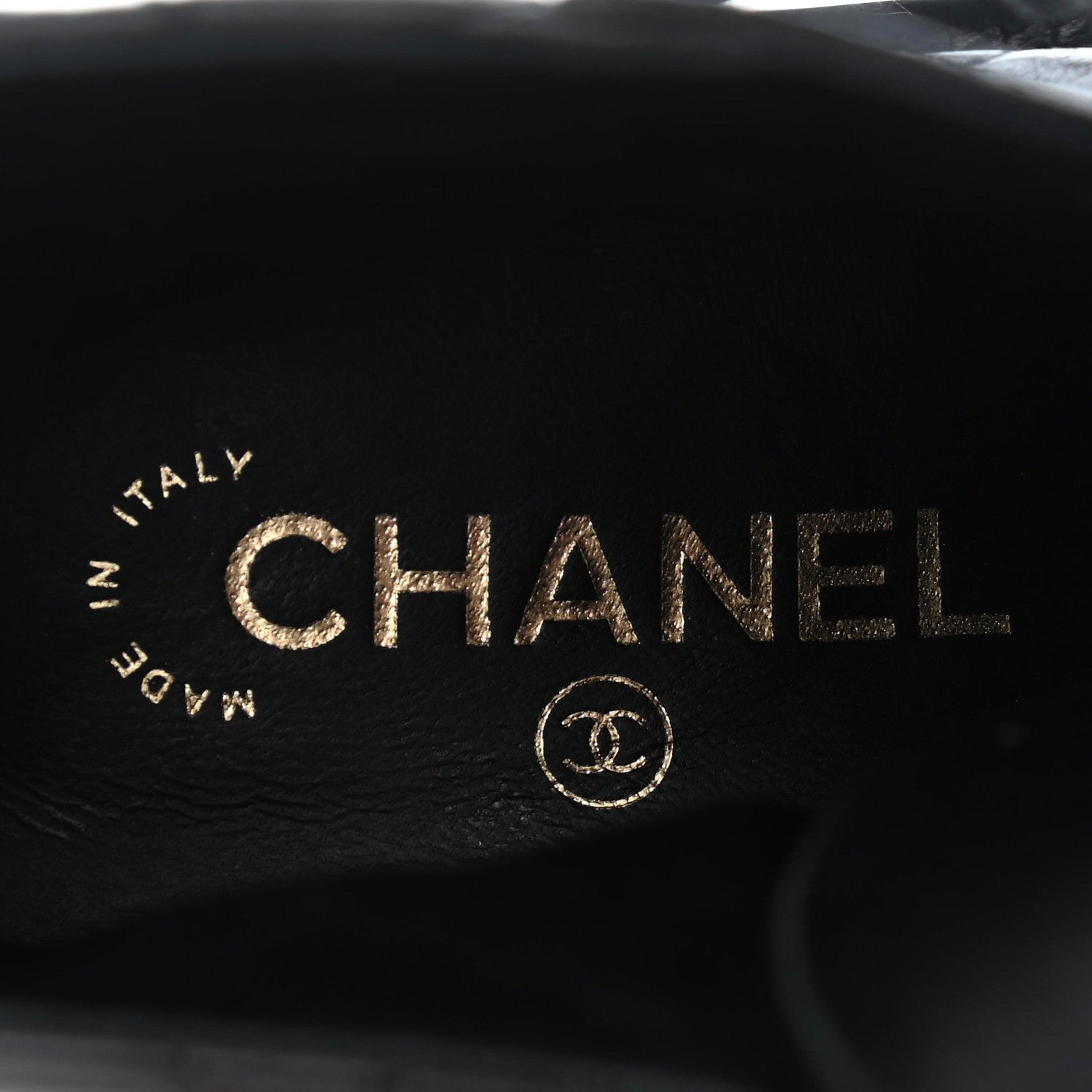 Chanel Shiny Lambskin Quilted Lace Up Combat Boots 36 Black 8 of 9