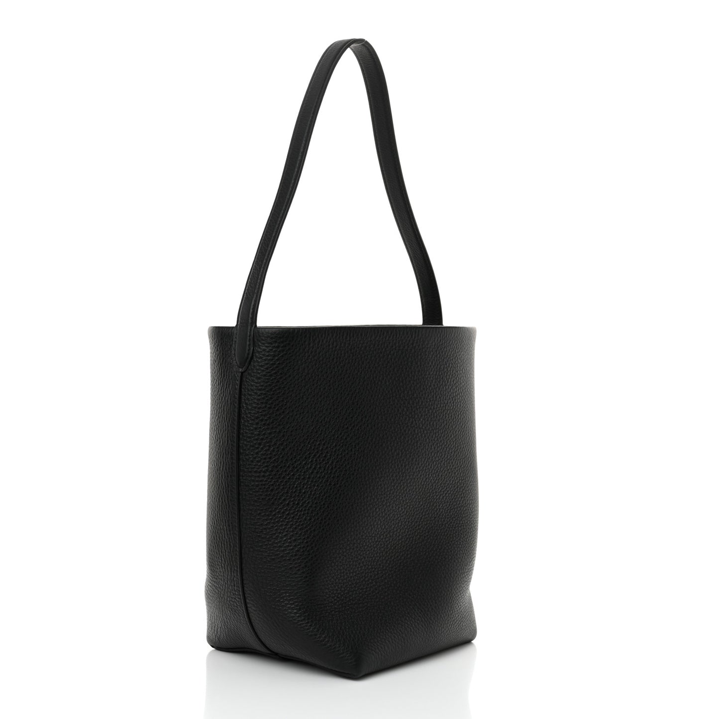 Grained Calfskin Medium N/S Park Tote Black
