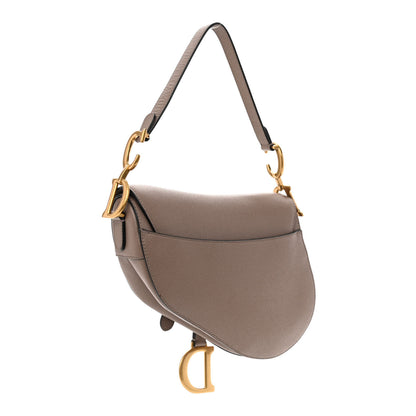 Christian Dior Grained Calfskin Saddle Bag Warm Taupe 3 of 11