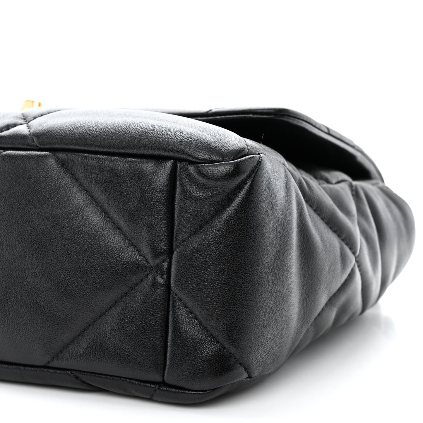 Lambskin Quilted Large Chanel 19 Flap Black
