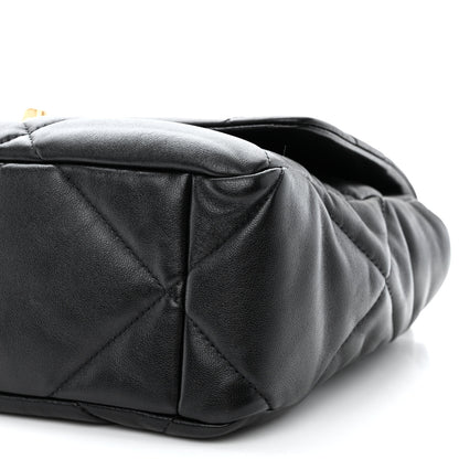 Chanel Lambskin Quilted Large Chanel 19 Flap Black 10 of 12