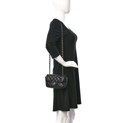 Chanel Lambskin Perforated Mini Rectangular Flap Black 2 of 11