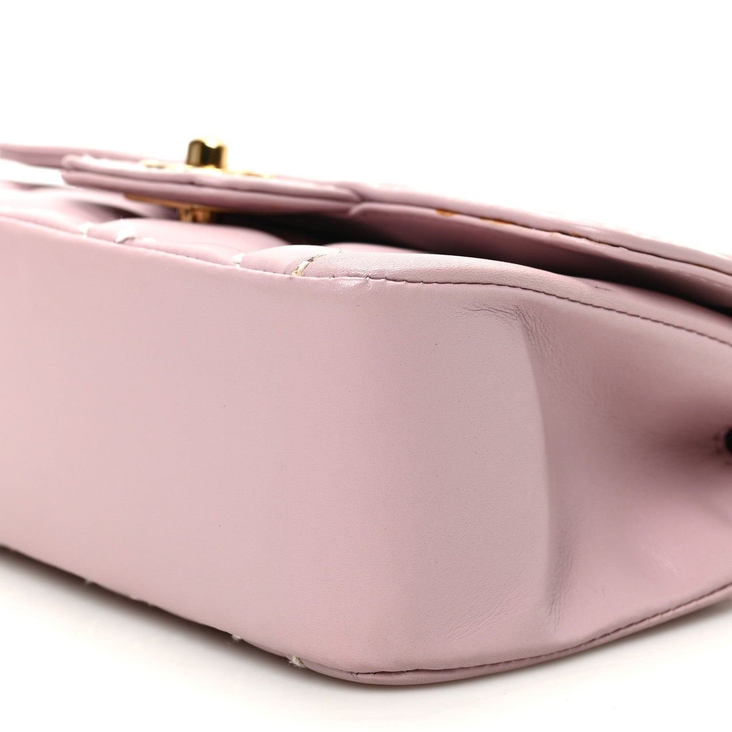 Chanel Calfskin Quilted Wild Stitch Mini Flap Light Purple 9 of 10
