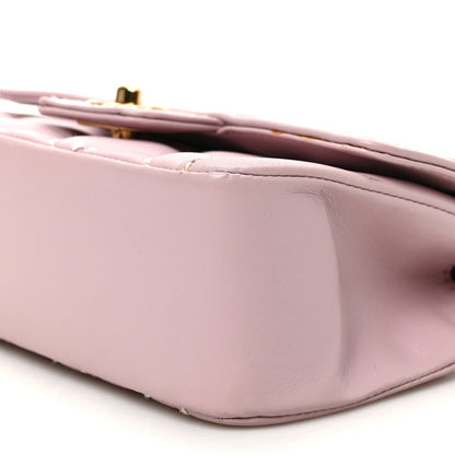 Chanel Calfskin Quilted Wild Stitch Mini Flap Light Purple 9 of 10