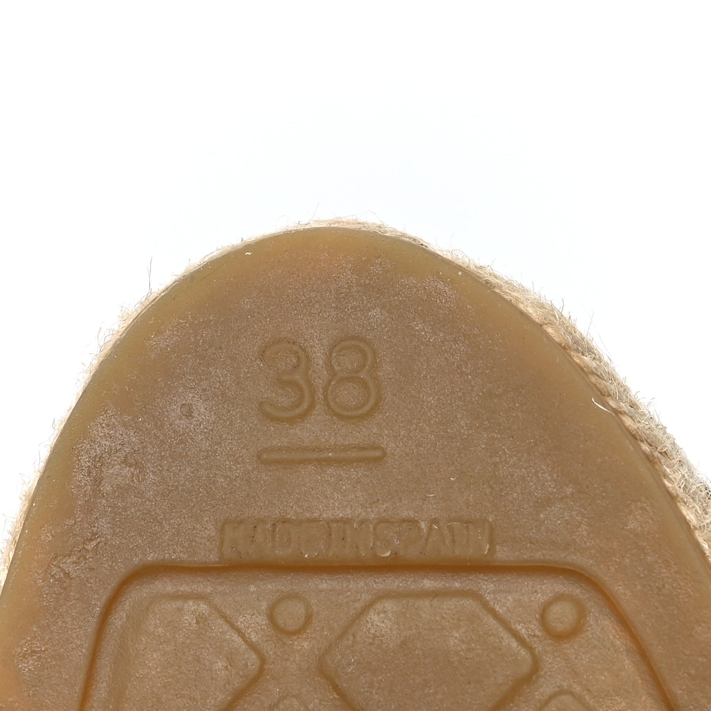 Mesh Grosgrain CC Espadrilles 38 Beige Black