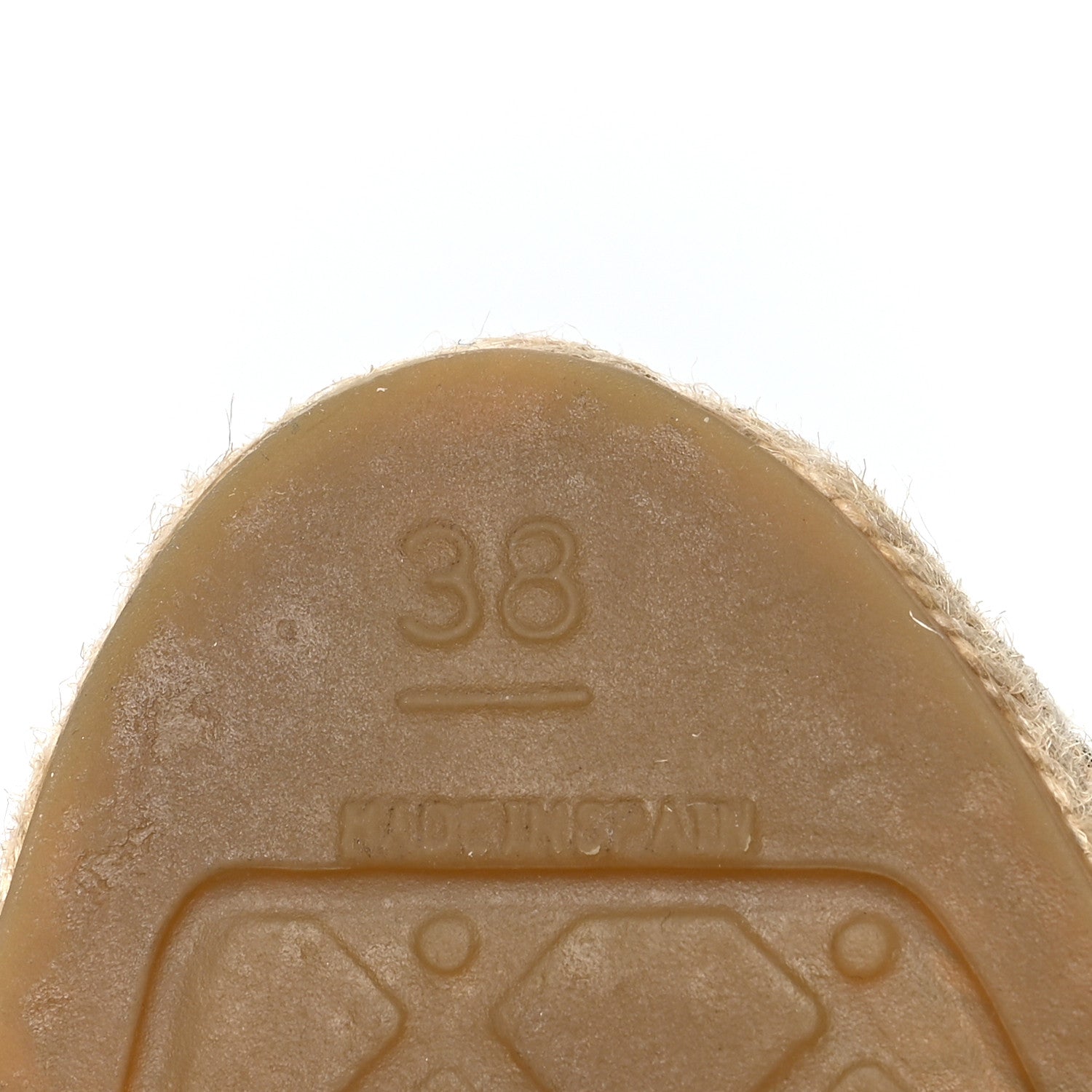 Chanel Mesh Grosgrain CC Espadrilles 38 Beige Black 7 of 8