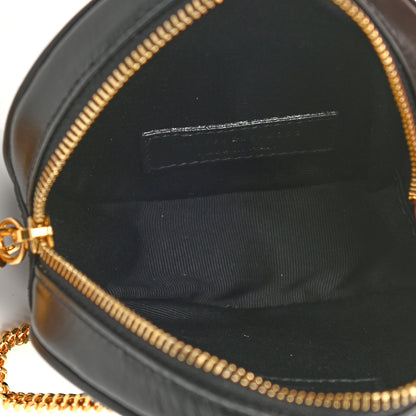 Saint Laurent Calfskin Matelasse Chevron Quilted Baby Round Vinyle Belt Bag Black 5 of 8