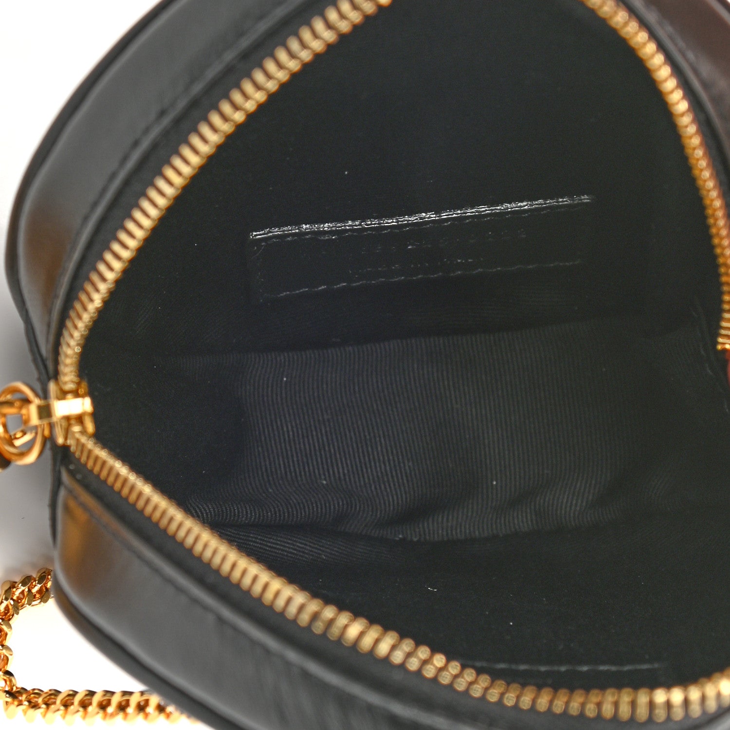 Saint Laurent Calfskin Matelasse Chevron Quilted Baby Round Vinyle Belt Bag Black 5 of 8