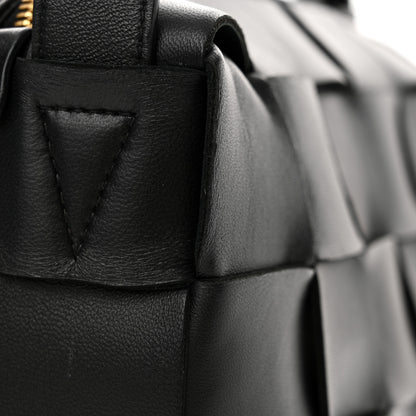 Bottega Veneta Lambskin Maxi Intrecciato Brick Cassette Bag Black 14 of 15