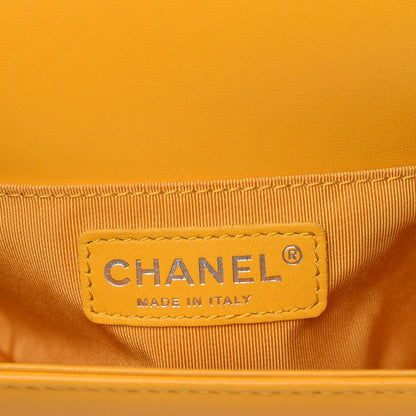 Chanel Lambskin Quilted Small Boy Flap Yellow 6 of 11