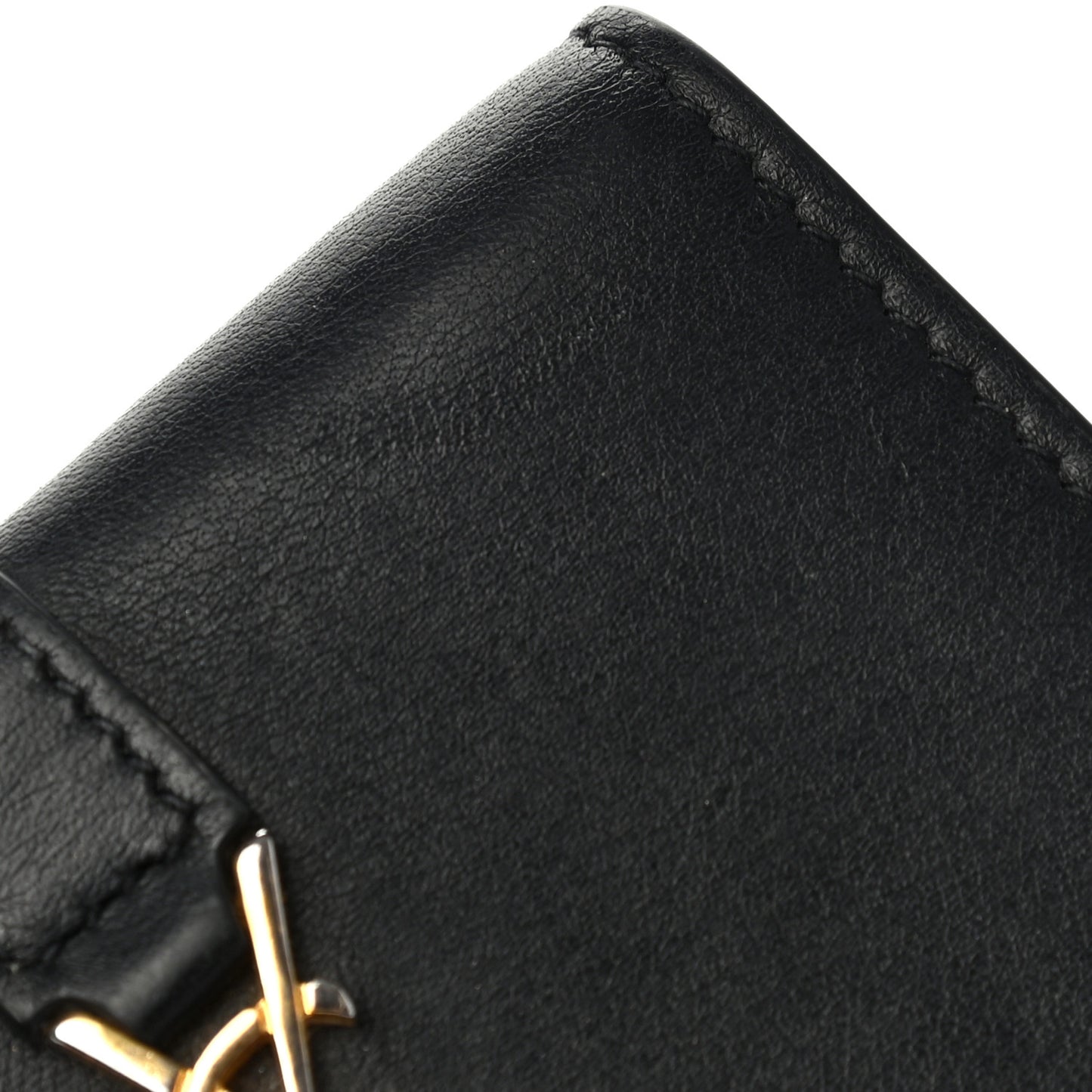 Smooth Calfskin Monogram Tiny Line Wallet Black