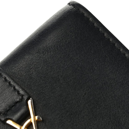Saint Laurent Smooth Calfskin Monogram Tiny Line Wallet Black 8 of 9