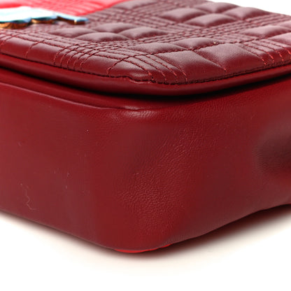 Burberry Lambskin Quilted Small Lola Bag Bright Red Dark Crimson 10 of 10