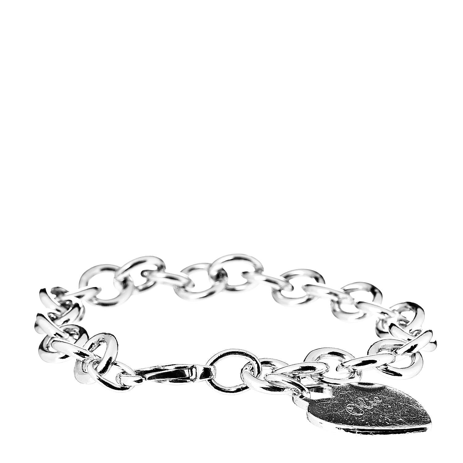 Tiffany Sterling Silver Heart Tag Charm Bracelet 1 of 5