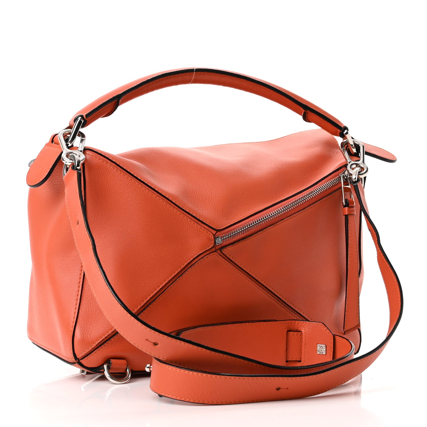 Loewe Calfskin Medium Puzzle Bag Coral 3 of 9