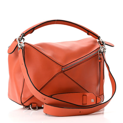 Loewe Calfskin Medium Puzzle Bag Coral 3 of 9