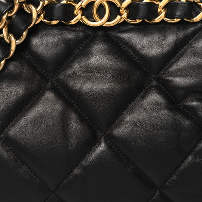 Chanel Lambskin Quilted Small Shopping Bag Black 9 of 11