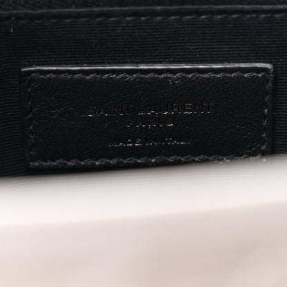 Saint Laurent Crinkled Calfskin Matelasse Monogram Medium Niki Chain Satchel Fog 6 of 10