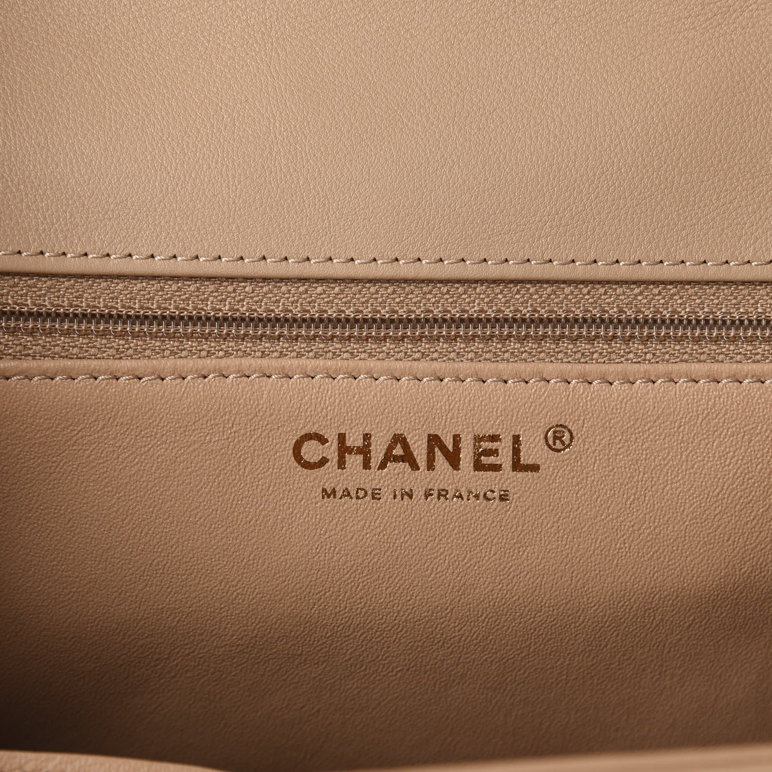 Chanel Calfskin Quilted Chevron In The City Bag Beige 9 of 12