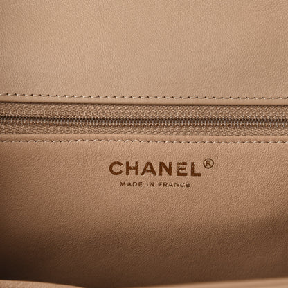 Chanel Calfskin Quilted Chevron In The City Bag Beige 9 of 10