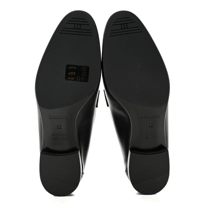 Hermes Calfskin Womens Paris Loafers 36 Black White 5 of 9