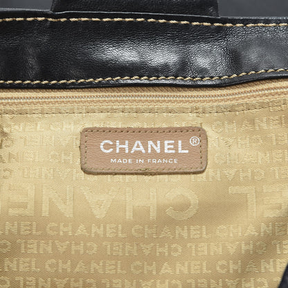 Chanel Lambskin Contrast Stitch Surpique Accordion Flap Black 8 of 9