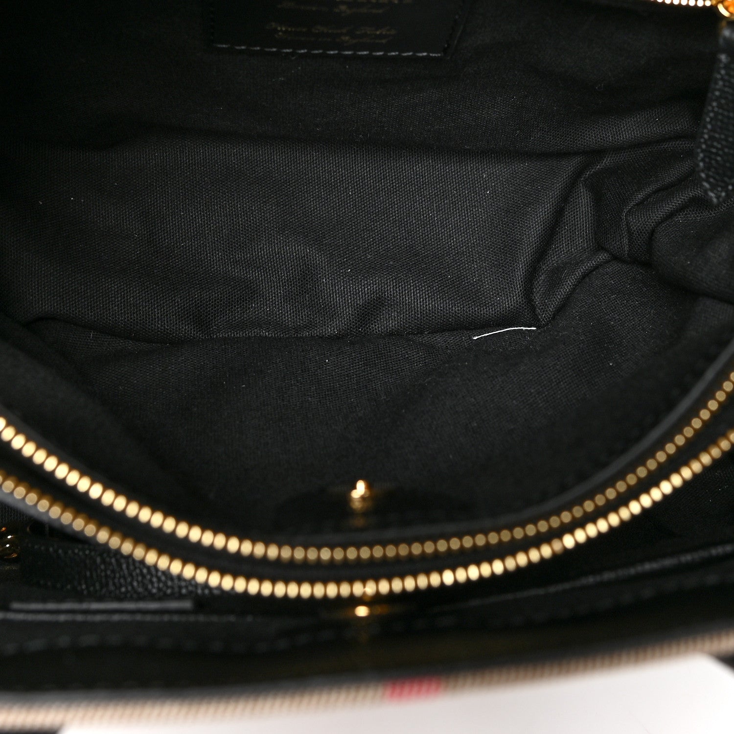 Burberry House Check Grainy Calfskin Medium Banner Tote Black 4 of 9