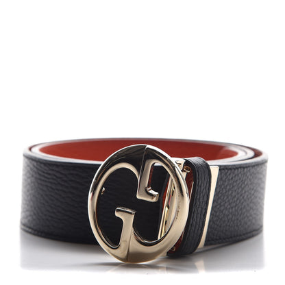 Gucci Calfskin 1973 Reversible Belt 80 32 Orange Black 1 of 6