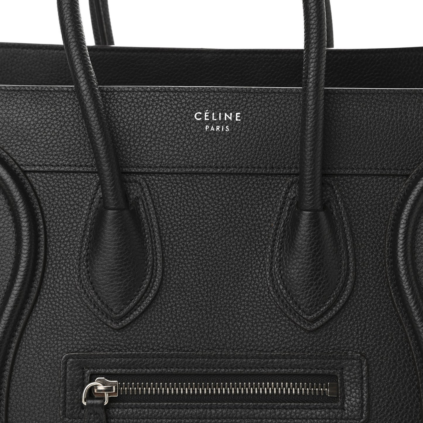 Drummed Calfskin Micro Luggage Black