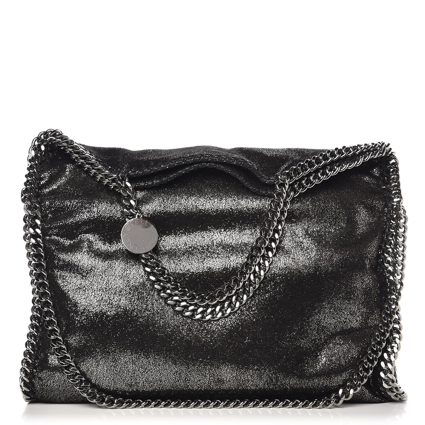 Shaggy Deer Falabella Fold Over Tote Ruthenium