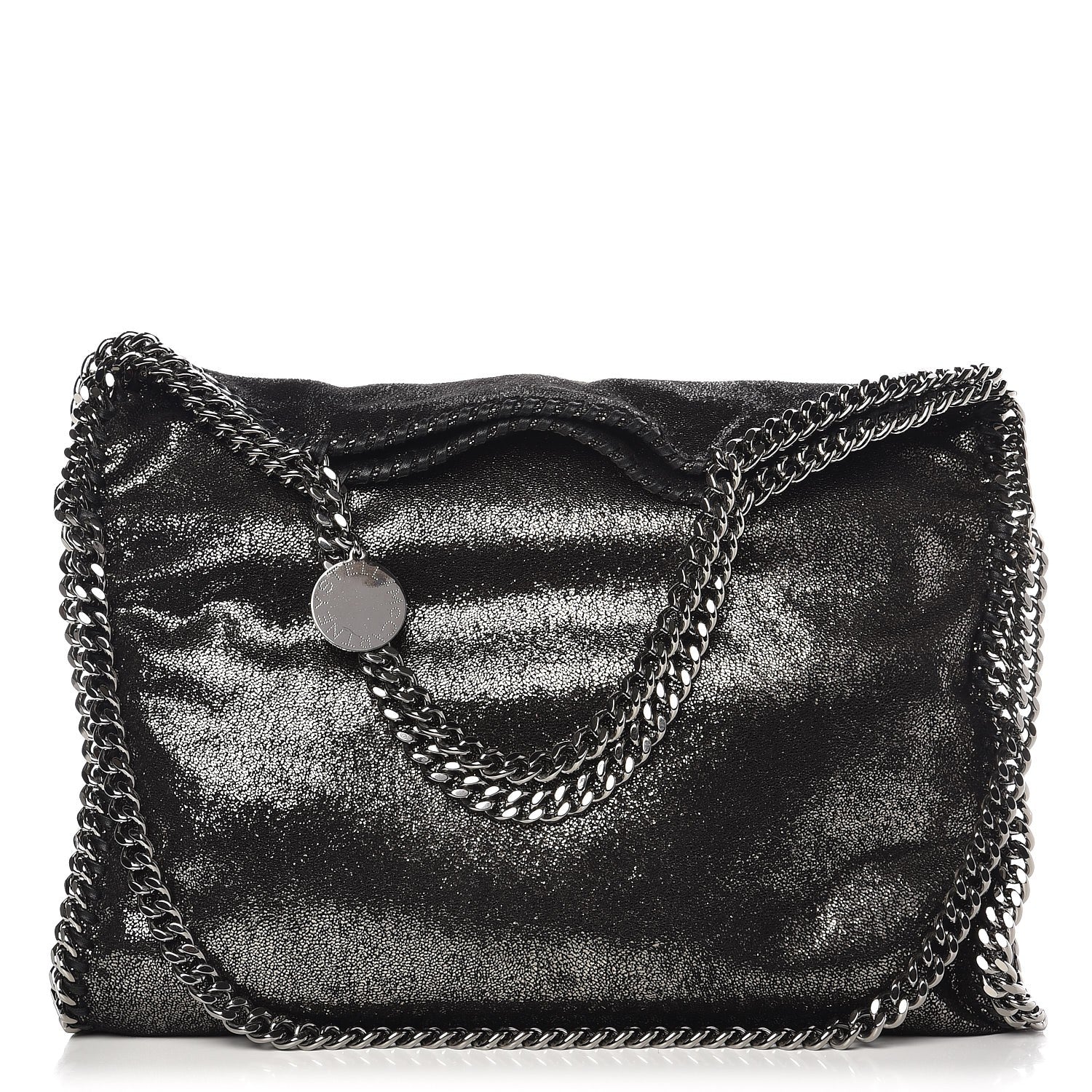 Stella McCartney Shaggy Deer Falabella Fold Over Tote Ruthenium 1 of 8
