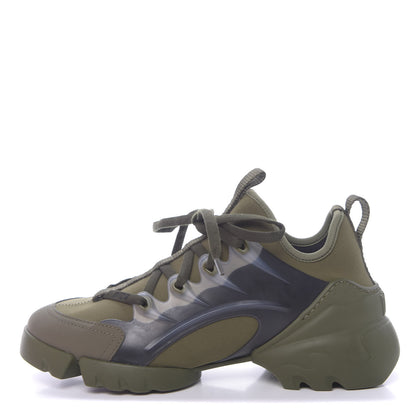 Christian Dior Neoprene Rubber Womens D-Connect Sneakers 35.5 Kaki 1 of 8