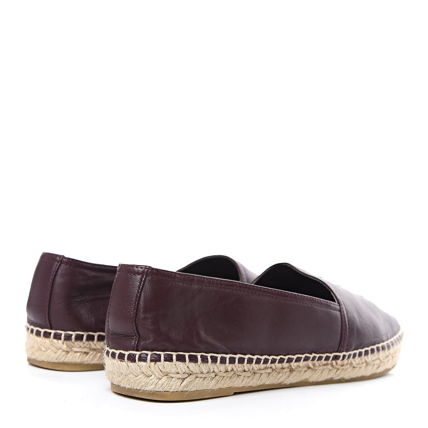 Nappa Stitched Logo Espadrilles 38 Barolo