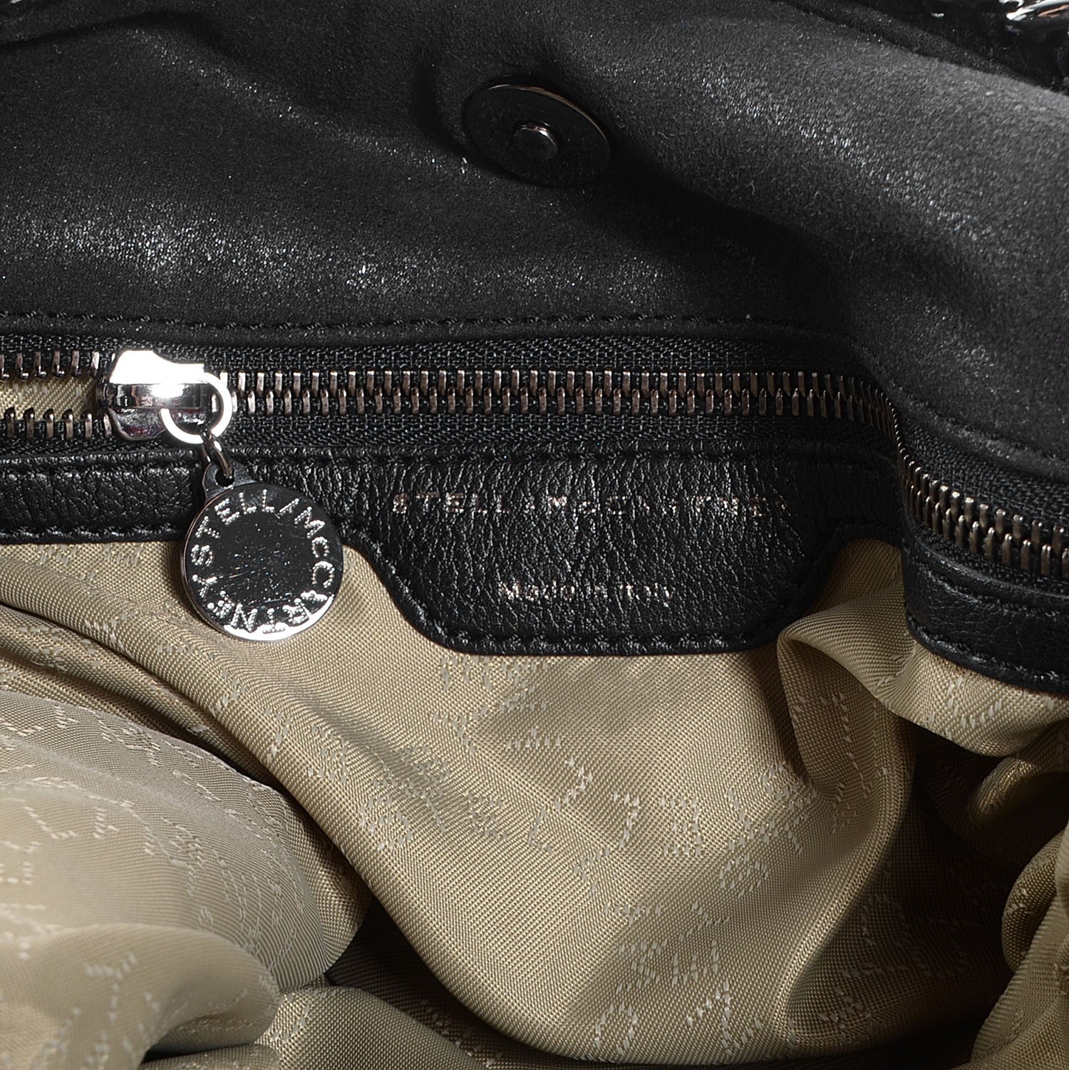 Stella McCartney Quilted Faux Leather Large Falabella Bucket Bag Black 6 of 7