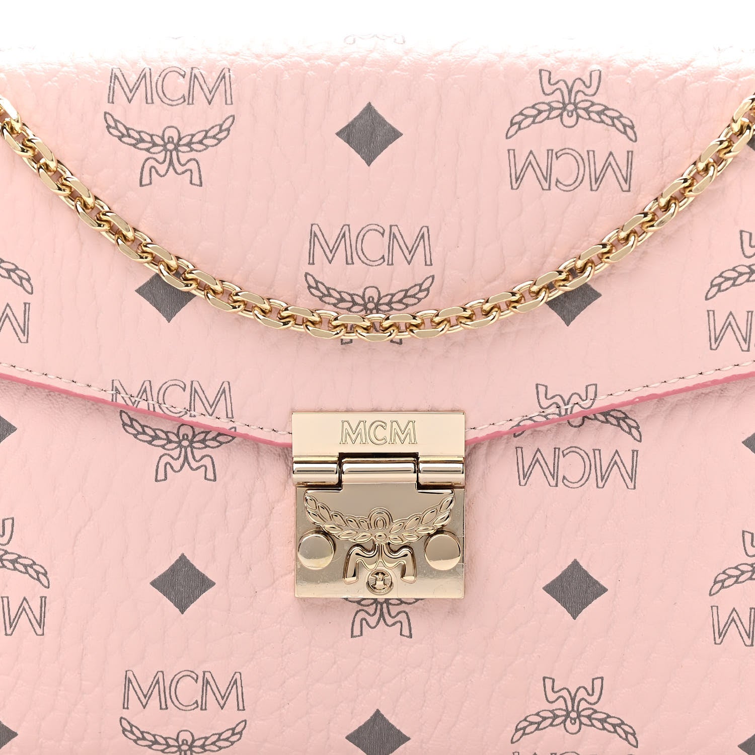 MCM Visetos Monogram Medium Millie Crossbody Bag Soft Pink 7 of 9