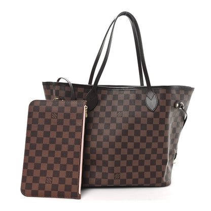 Louis Vuitton Damier Ebene Neo Neverfull MM Rose Ballerine 4 of 13