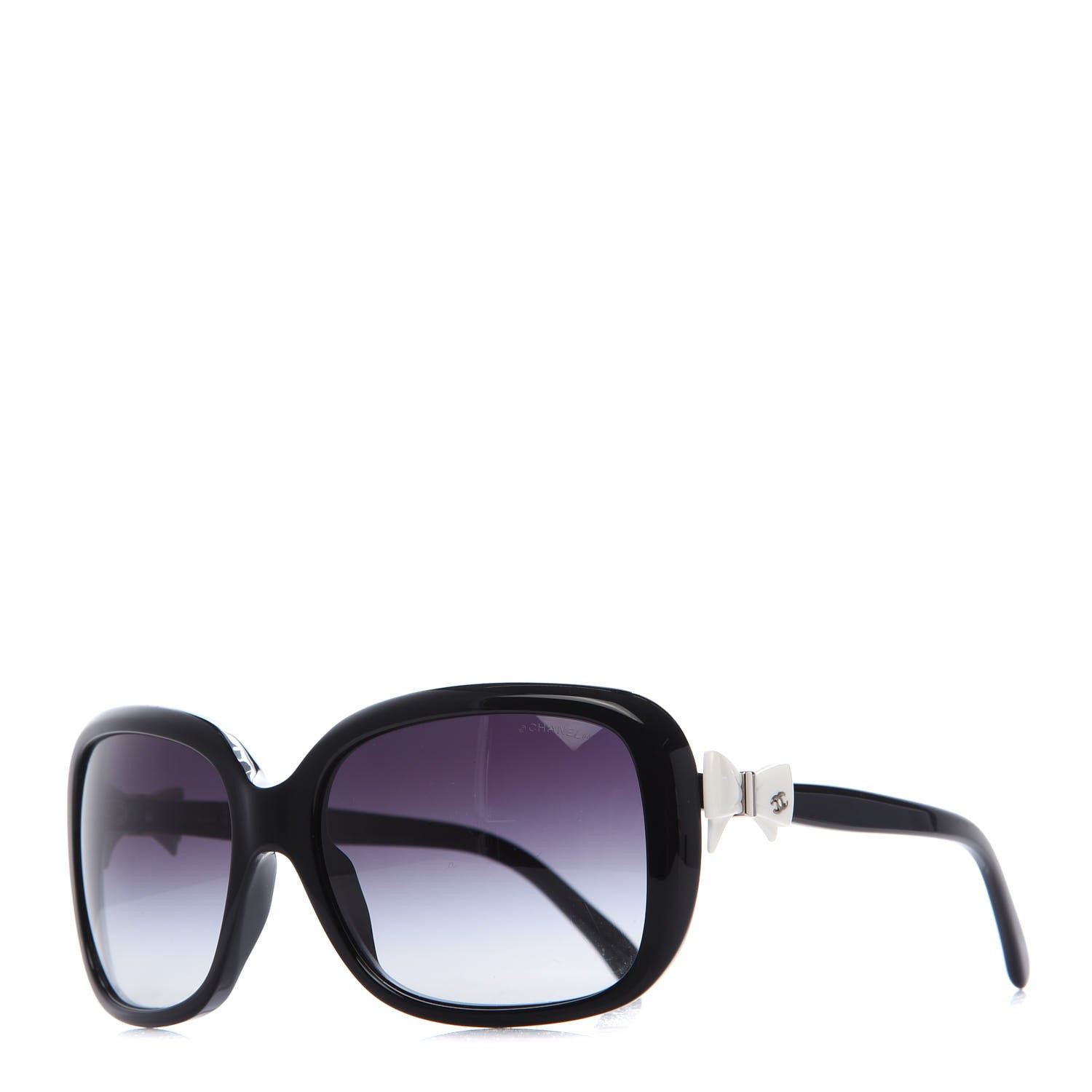 Chanel CC Bow Sunglasses 5171 Black White 1 of 8
