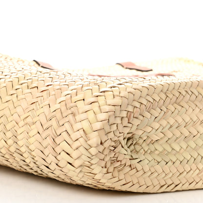 Celine Raffia Calfskin Triomphe Medium Panier Tan 8 of 9