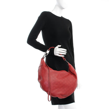 Gucci Guccissima Hobo Red 2 of 8
