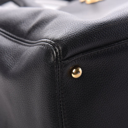 Chanel Calfskin Cerf Executive Shopper Tote Black 12 of 15