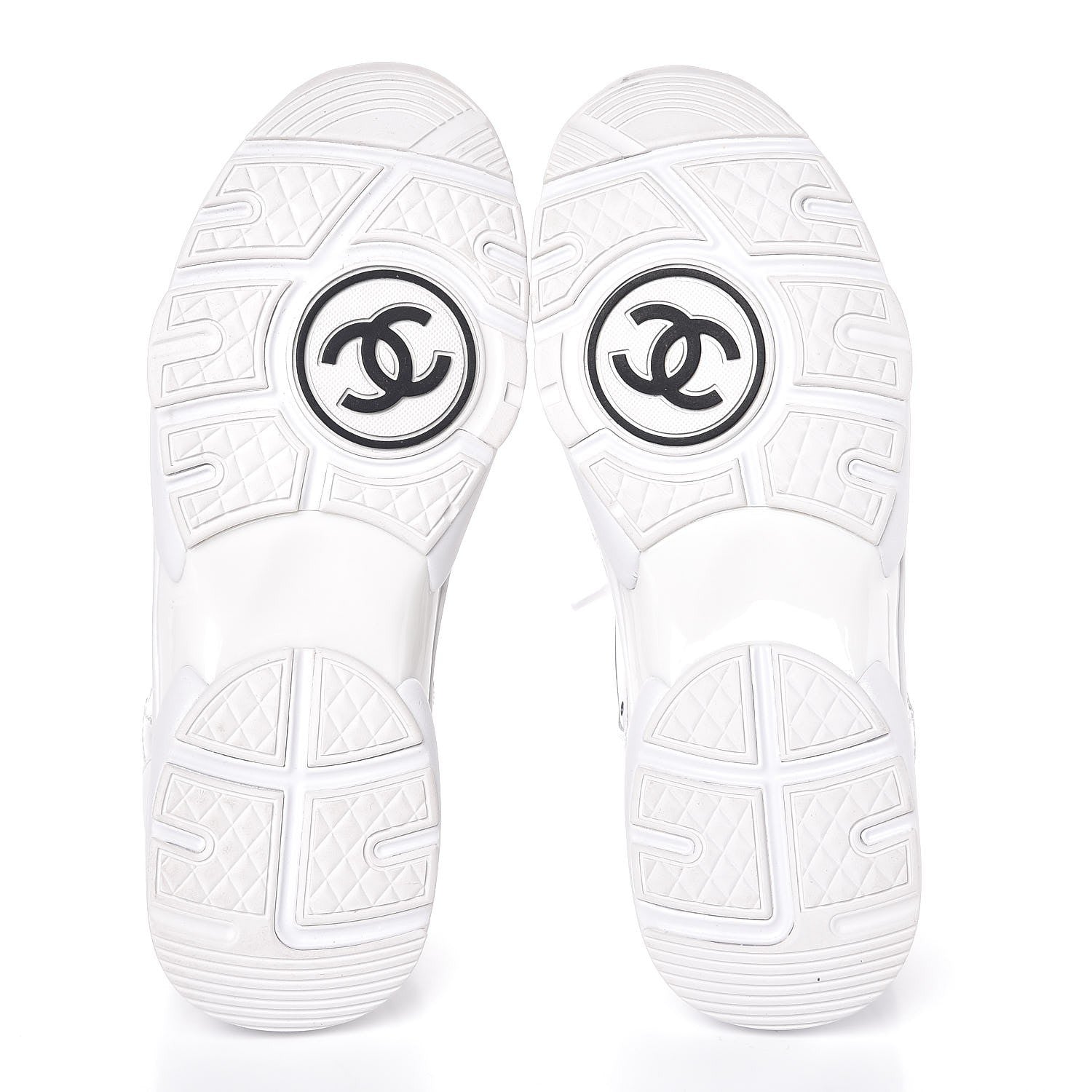 Chanel Calfskin Patent Transparent Sneakers 38 White 5 of 8