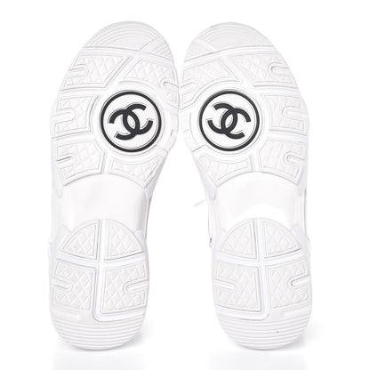 Chanel Calfskin Patent Transparent Sneakers 38 White 5 of 8