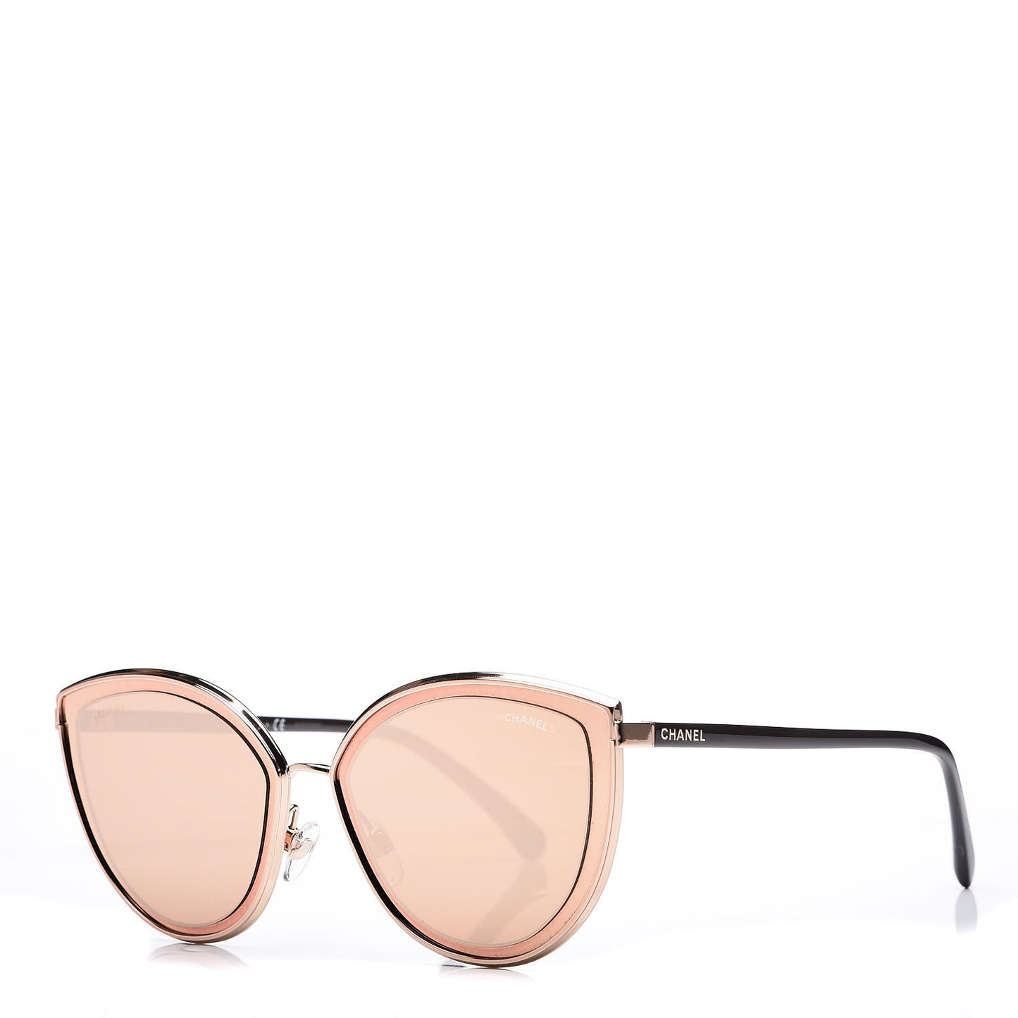 Metal Cat Eye Sunglasses 4222 Pink Gold