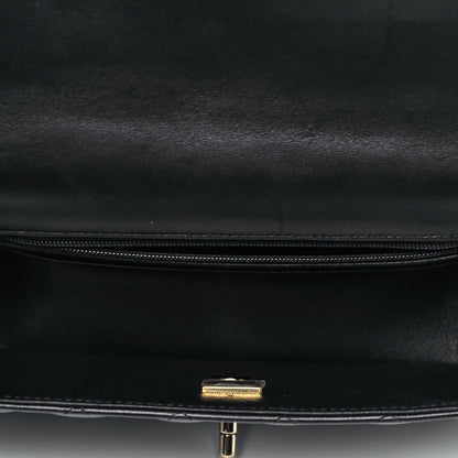 Chanel Lambskin Quilted Mini Lion Charm Top Handle Rectangular Flap Black 5 of 10