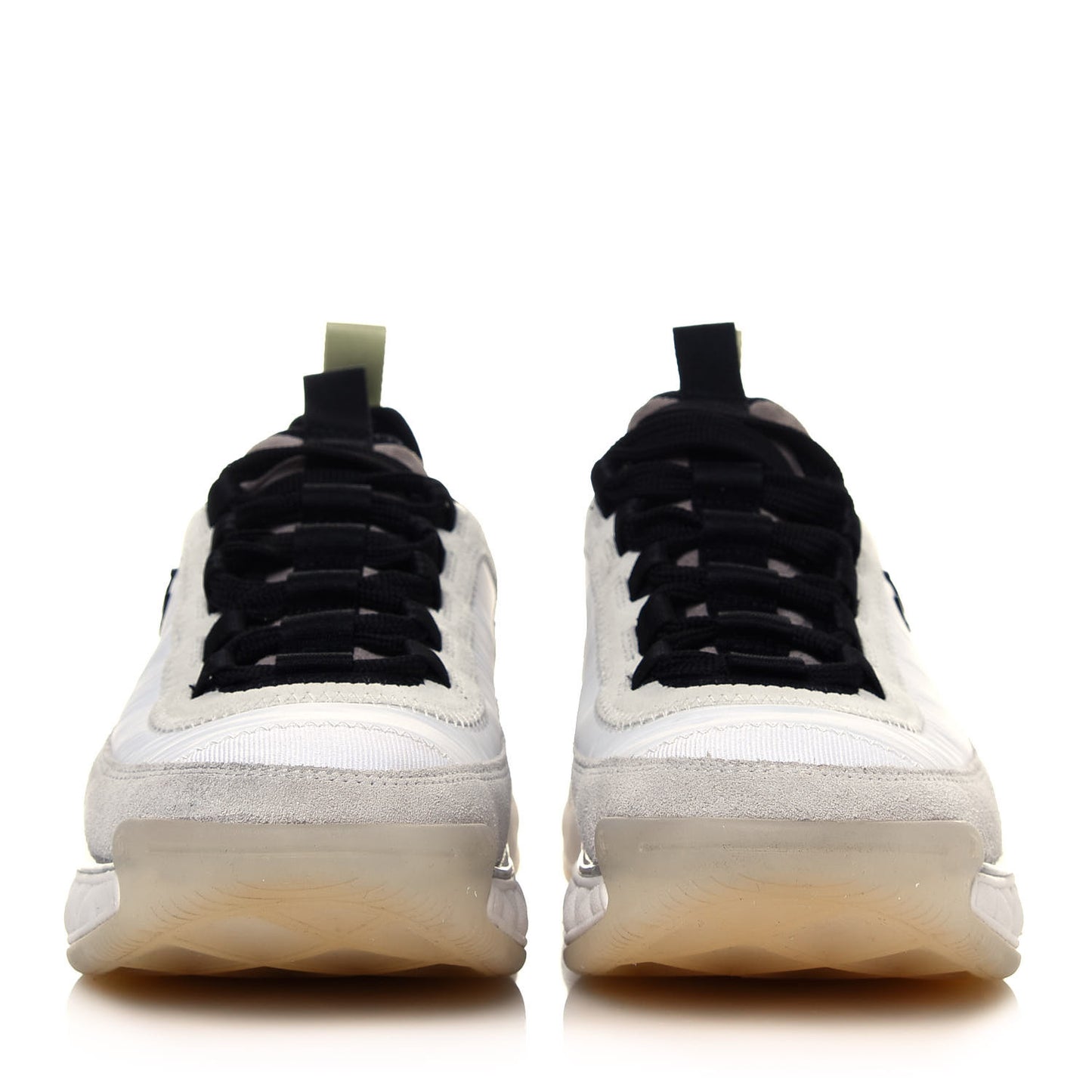 Velvet Calfskin Mixed Fibers CC Sneakers 36.5 Ivory Black