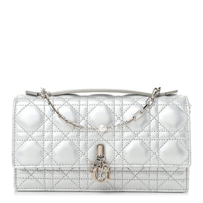 Christian Dior Iridescent Metallic Lambskin Cannage Mini My Dior Bag Silver 1 of 11