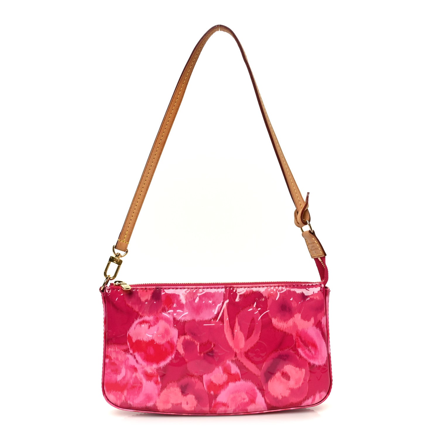 Louis Vuitton Vernis Ikat Pochette Accessories NM Rose Indien 1 of 10