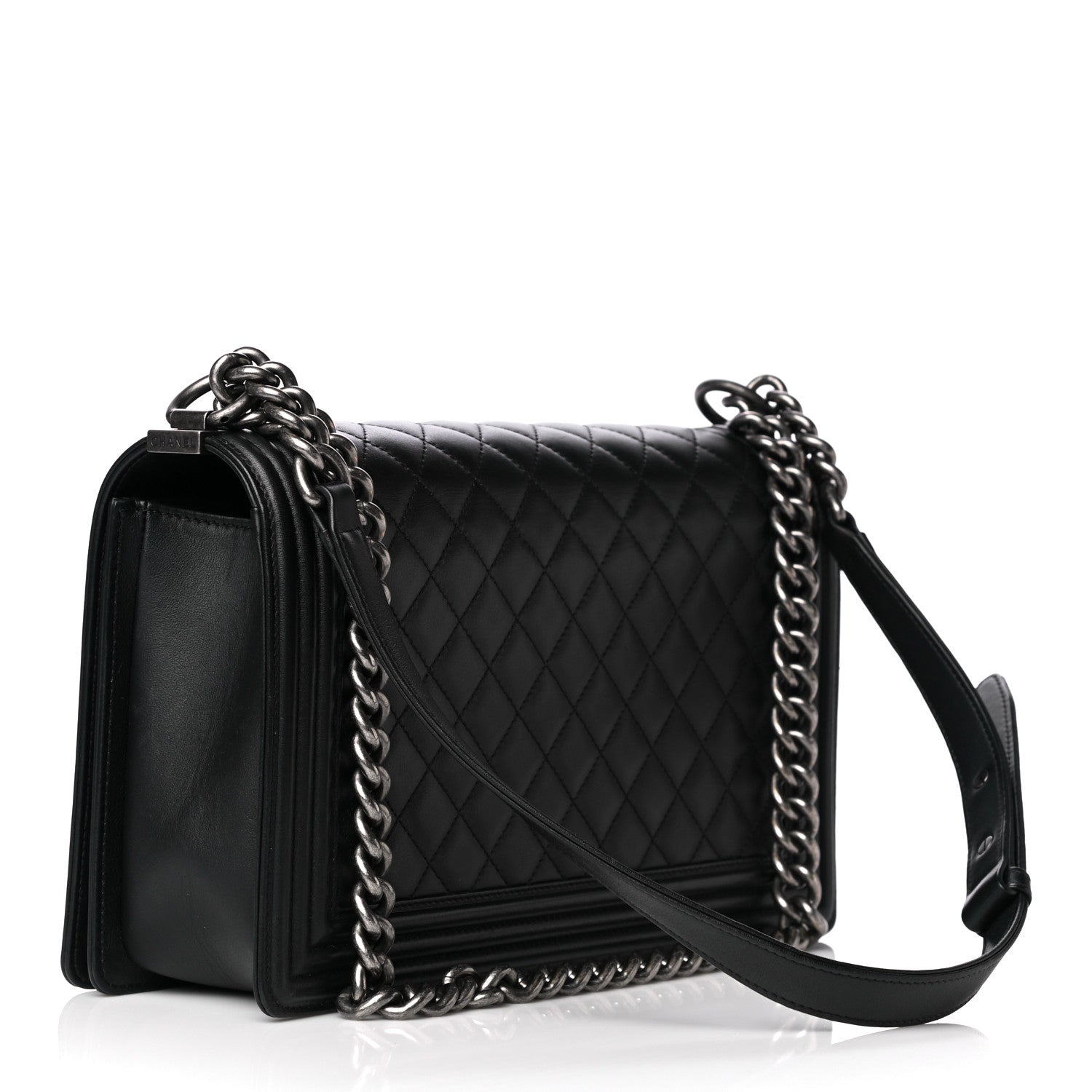 Chanel Calfskin Quilted New Medium Boy Flap Black 3 of 12