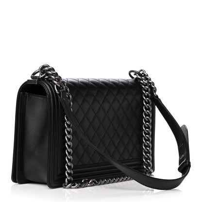 Chanel Calfskin Quilted New Medium Boy Flap Black 3 of 12