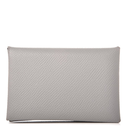 Hermes Epsom Calvi Card Case Bleu Glacier 1 of 8